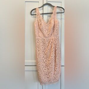 David’s Bridal pink bridesmaid dress